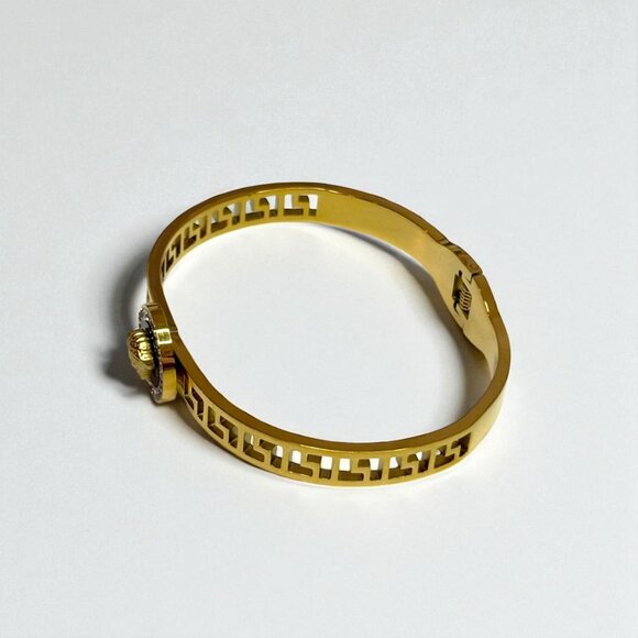 Gold Titanium Steel Bangle - Picture 5 of 7